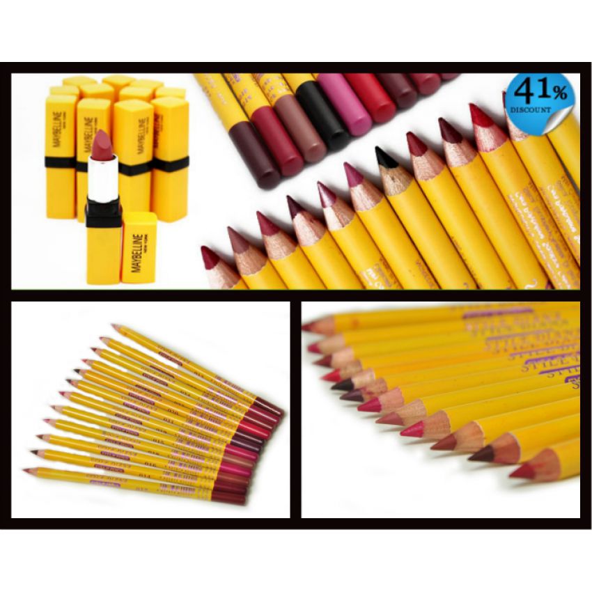 1 Pack Of 24 Maybelline Lipsticks Lip Pencils in Pakistan